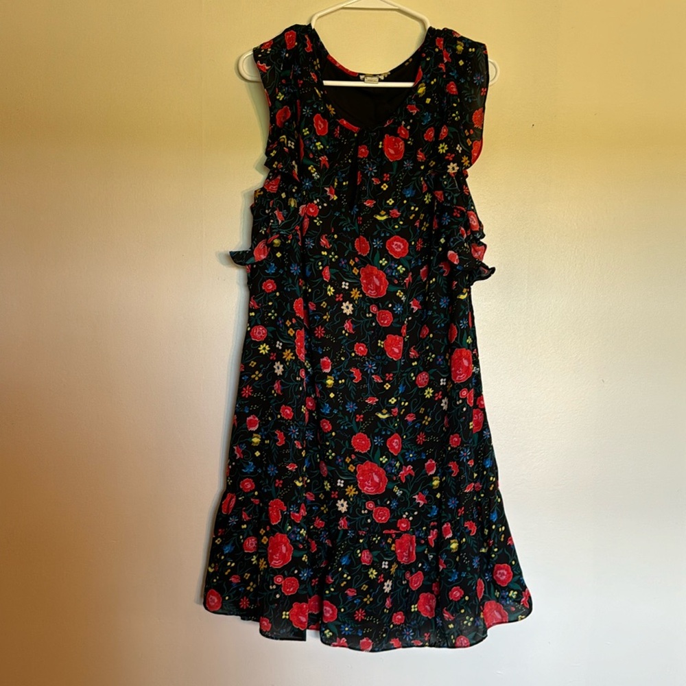 J. Crew Factory Floral Ruffle Dress - Picture 2 of 6